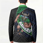 Canberra Raiders Rugby Blazer Tribal Polynesian Power Art - Lightning Mascot