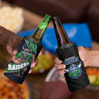 Canberra Raiders Rugby 4 in 1 Can Cooler Tumbler Tribal Polynesian Power Art - Lightning Mascot
