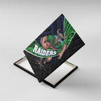 Canberra Raiders Rugby Canvas Wall Art Tribal Polynesian Power Art - Lightning Mascot