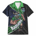 Canberra Raiders Rugby Hawaiian Shirt Tribal Polynesian Power Art - Lightning Mascot