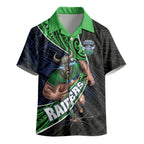 Canberra Raiders Rugby Kid Hawaiian Shirt Tribal Polynesian Power Art - Lightning Mascot
