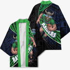 Canberra Raiders Rugby Kimono Tribal Polynesian Power Art - Lightning Mascot