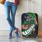 Canberra Raiders Rugby Luggage Cover Tribal Polynesian Power Art - Lightning Mascot