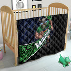 Canberra Raiders Rugby Quilt Tribal Polynesian Power Art - Lightning Mascot
