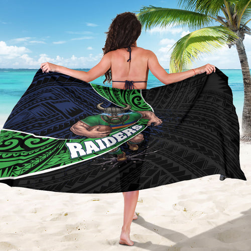 Canberra Raiders Rugby Sarong Tribal Polynesian Power Art - Lightning Mascot