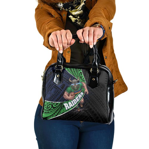 Canberra Raiders Rugby Shoulder Handbag Tribal Polynesian Power Art - Lightning Mascot
