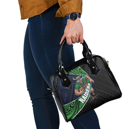 Canberra Raiders Rugby Shoulder Handbag Tribal Polynesian Power Art - Lightning Mascot