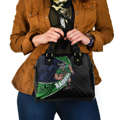 Canberra Raiders Rugby Shoulder Handbag Tribal Polynesian Power Art - Lightning Mascot