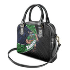 Canberra Raiders Rugby Shoulder Handbag Tribal Polynesian Power Art - Lightning Mascot