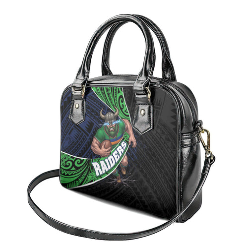 Canberra Raiders Rugby Shoulder Handbag Tribal Polynesian Power Art - Lightning Mascot