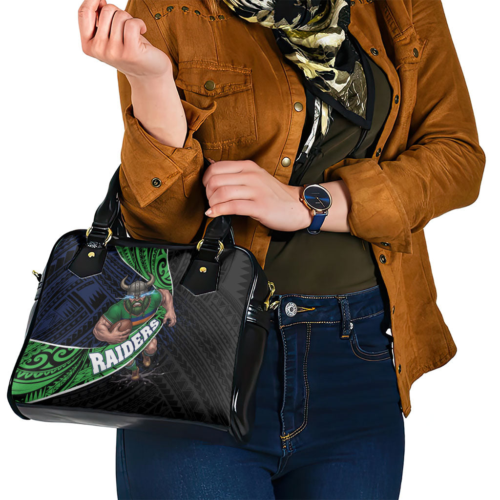 Canberra Raiders Rugby Shoulder Handbag Tribal Polynesian Power Art - Lightning Mascot