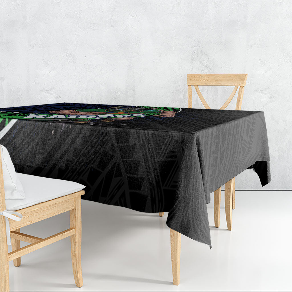 Canberra Raiders Rugby Tablecloth Tribal Polynesian Power Art - Lightning Mascot