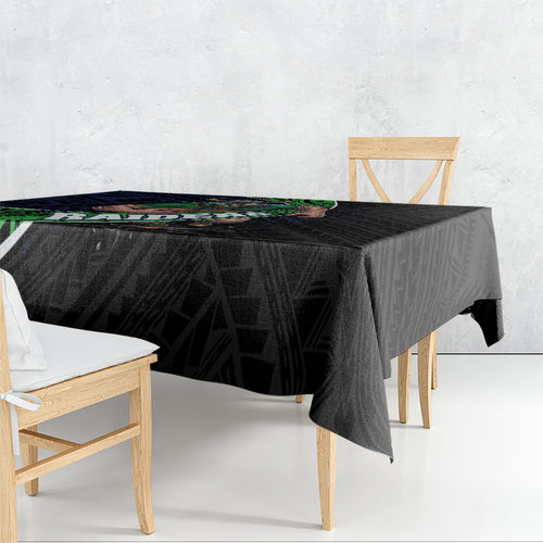 Canberra Raiders Rugby Tablecloth Tribal Polynesian Power Art - Lightning Mascot