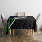 Canberra Raiders Rugby Tablecloth Tribal Polynesian Power Art - Lightning Mascot