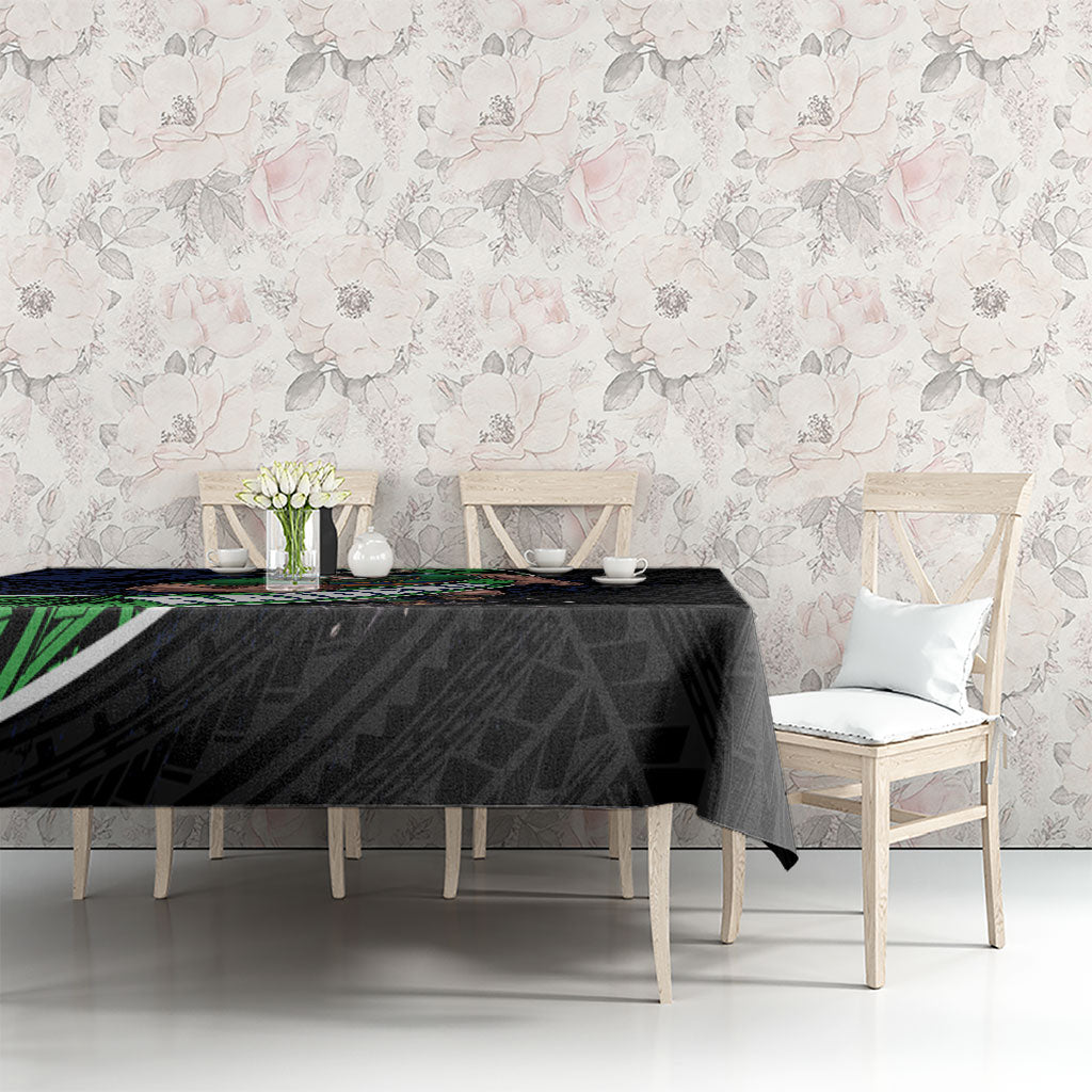Canberra Raiders Rugby Tablecloth Tribal Polynesian Power Art - Lightning Mascot