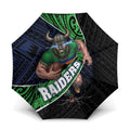 Canberra Raiders Rugby Umbrella Tribal Polynesian Power Art - Lightning Mascot