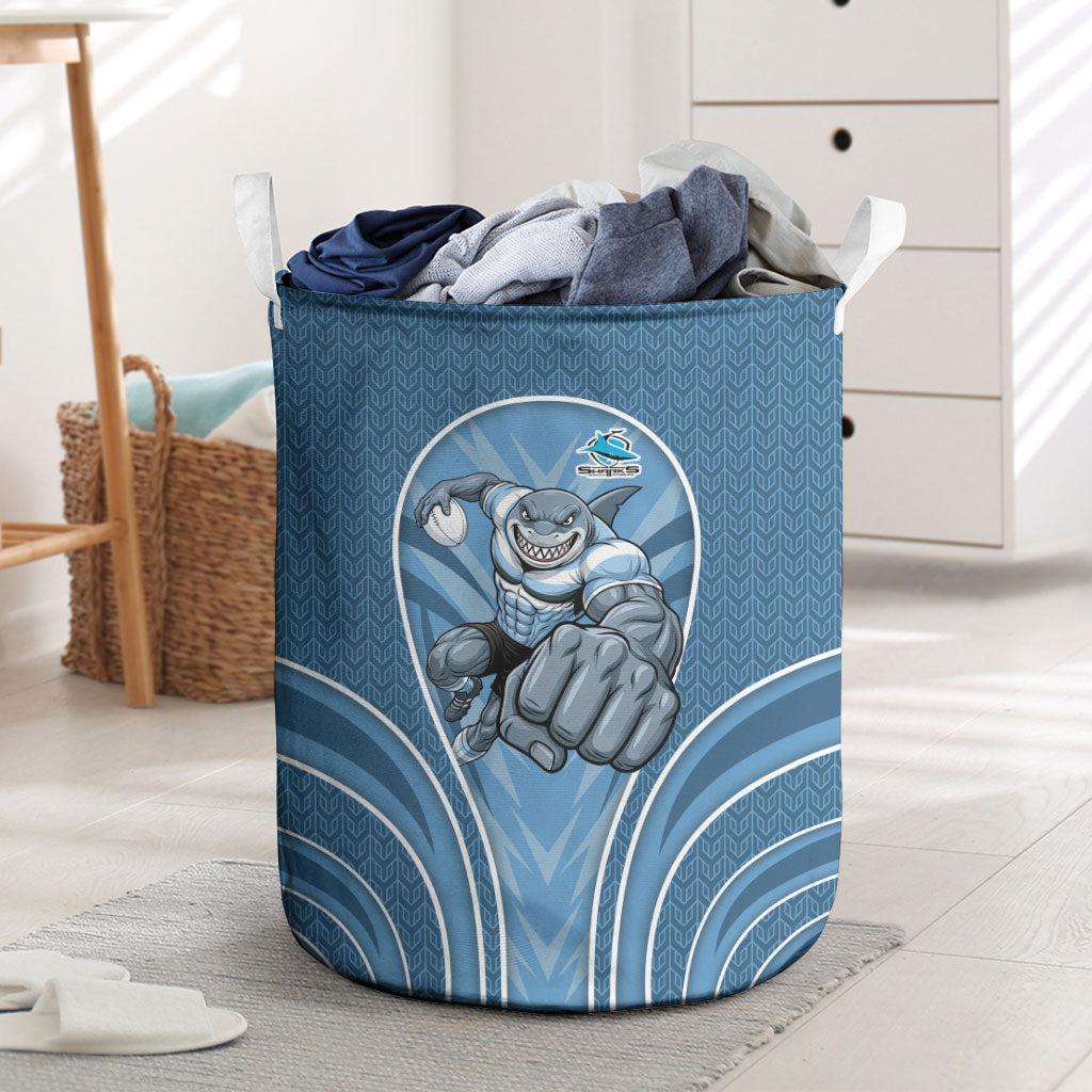Cronulla Sutherland Sharks Rugby Mascot Laundry Basket Australian Rugby Culture - Tribal Inspired Sharks