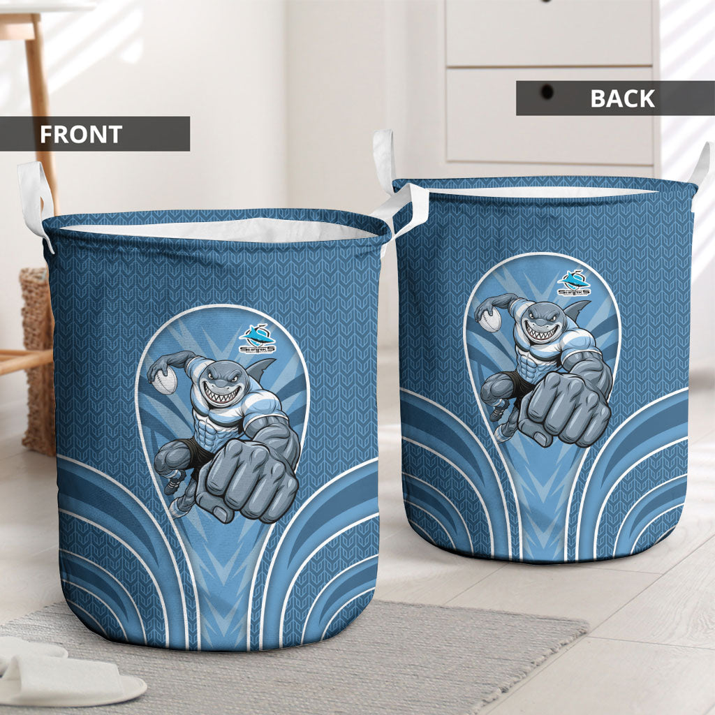 Cronulla Sutherland Sharks Rugby Mascot Laundry Basket Australian Rugby Culture - Tribal Inspired Sharks