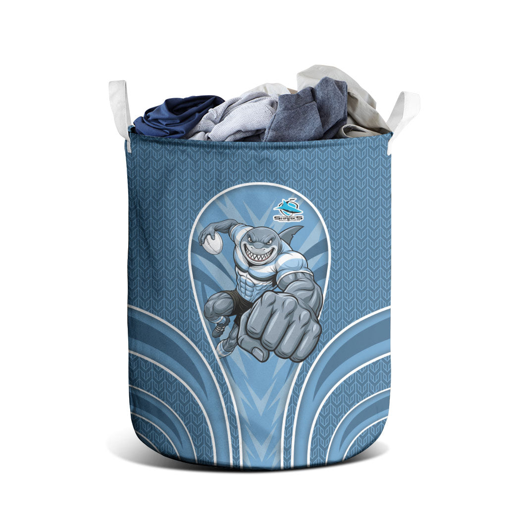 Cronulla Sutherland Sharks Rugby Mascot Laundry Basket Australian Rugby Culture - Tribal Inspired Sharks
