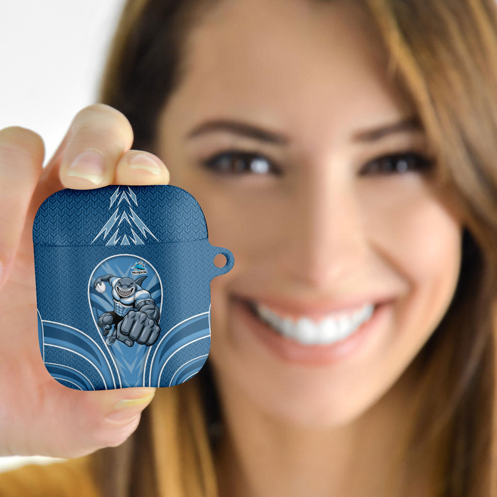 Cronulla Sutherland Sharks Rugby Mascot AirPods Case Australian Rugby Culture - Tribal Inspired Sharks