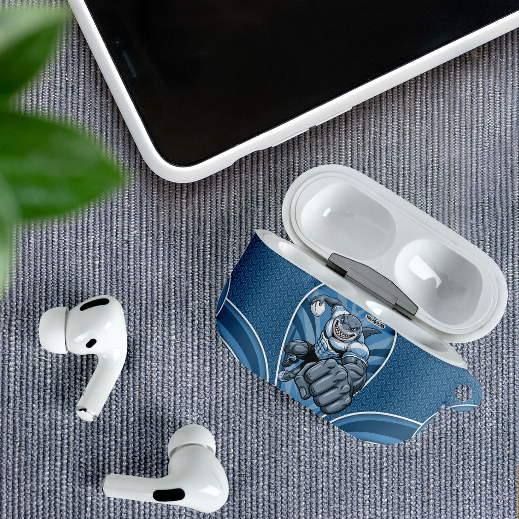 Cronulla Sutherland Sharks Rugby Mascot AirPods Case Australian Rugby Culture - Tribal Inspired Sharks