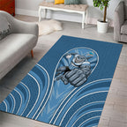 Cronulla Sutherland Sharks Rugby Mascot Area Rug Australian Rugby Culture - Tribal Inspired Sharks