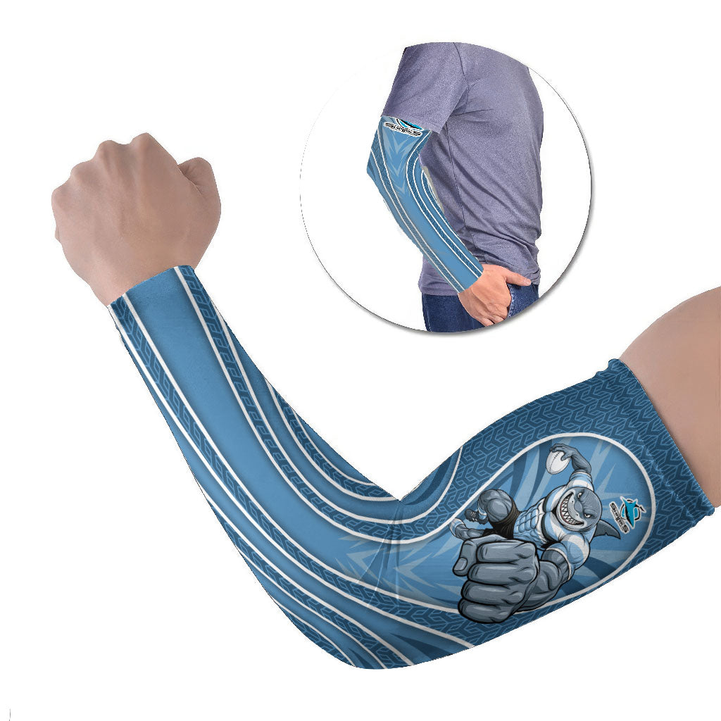 Cronulla Sutherland Sharks Rugby Mascot Arm Sleeves Australian Rugby Culture - Tribal Inspired Sharks
