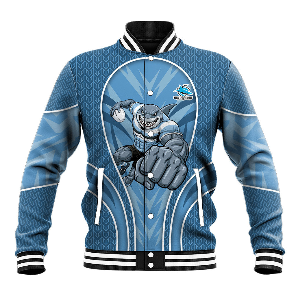 Cronulla Sutherland Sharks Rugby Mascot Baseball Jacket Australian Rugby Culture - Tribal Inspired Sharks