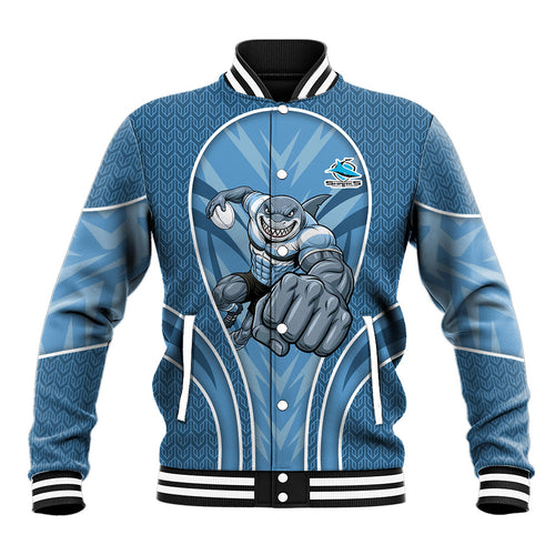 Cronulla Sutherland Sharks Rugby Mascot Baseball Jacket Australian Rugby Culture - Tribal Inspired Sharks