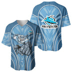 Cronulla Sutherland Sharks Rugby Mascot Baseball Jersey Australian Rugby Culture - Tribal Inspired Sharks
