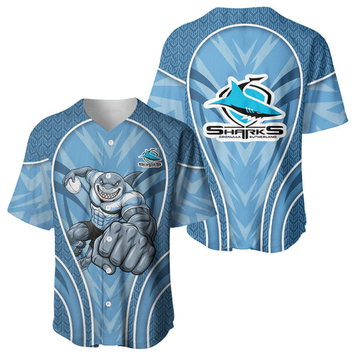 Cronulla Sutherland Sharks Rugby Mascot Baseball Jersey Australian Rugby Culture - Tribal Inspired Sharks
