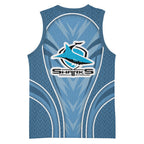 Cronulla Sutherland Sharks Rugby Mascot Basketball Jersey Australian Rugby Culture - Tribal Inspired Sharks