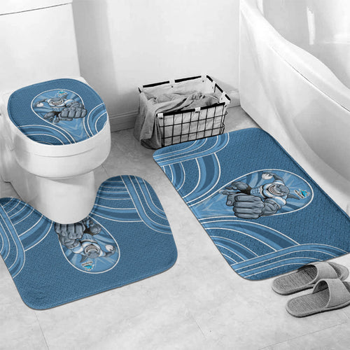 Cronulla Sutherland Sharks Rugby Mascot Bathroom Set Australian Rugby Culture - Tribal Inspired Sharks