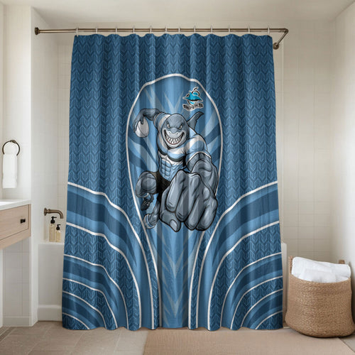 Cronulla Sutherland Sharks Rugby Mascot Bathroom Set Australian Rugby Culture - Tribal Inspired Sharks
