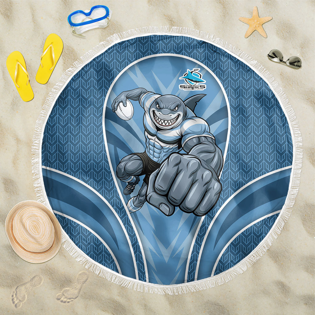 Cronulla Sutherland Sharks Rugby Mascot Beach Blanket Australian Rugby Culture - Tribal Inspired Sharks