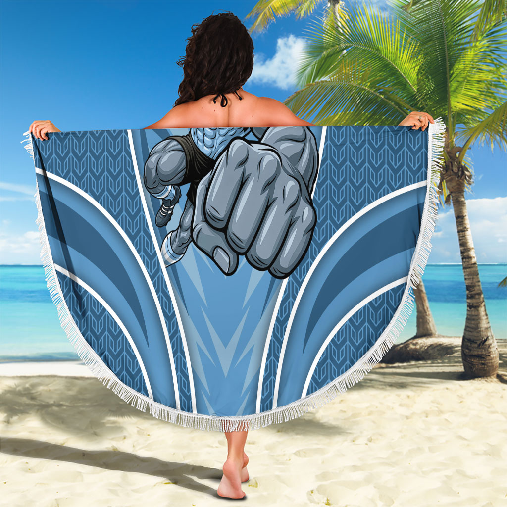 Cronulla Sutherland Sharks Rugby Mascot Beach Blanket Australian Rugby Culture - Tribal Inspired Sharks