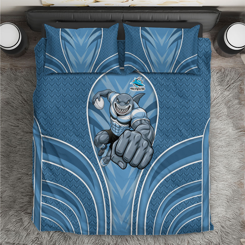 Cronulla Sutherland Sharks Rugby Mascot Bedding Set Australian Rugby Culture - Tribal Inspired Sharks