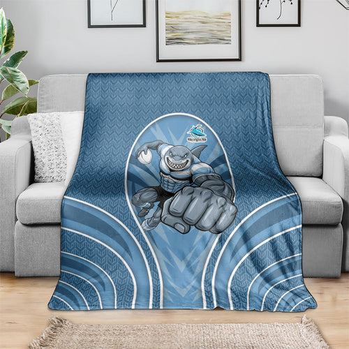 Cronulla Sutherland Sharks Rugby Mascot Blanket Australian Rugby Culture - Tribal Inspired Sharks