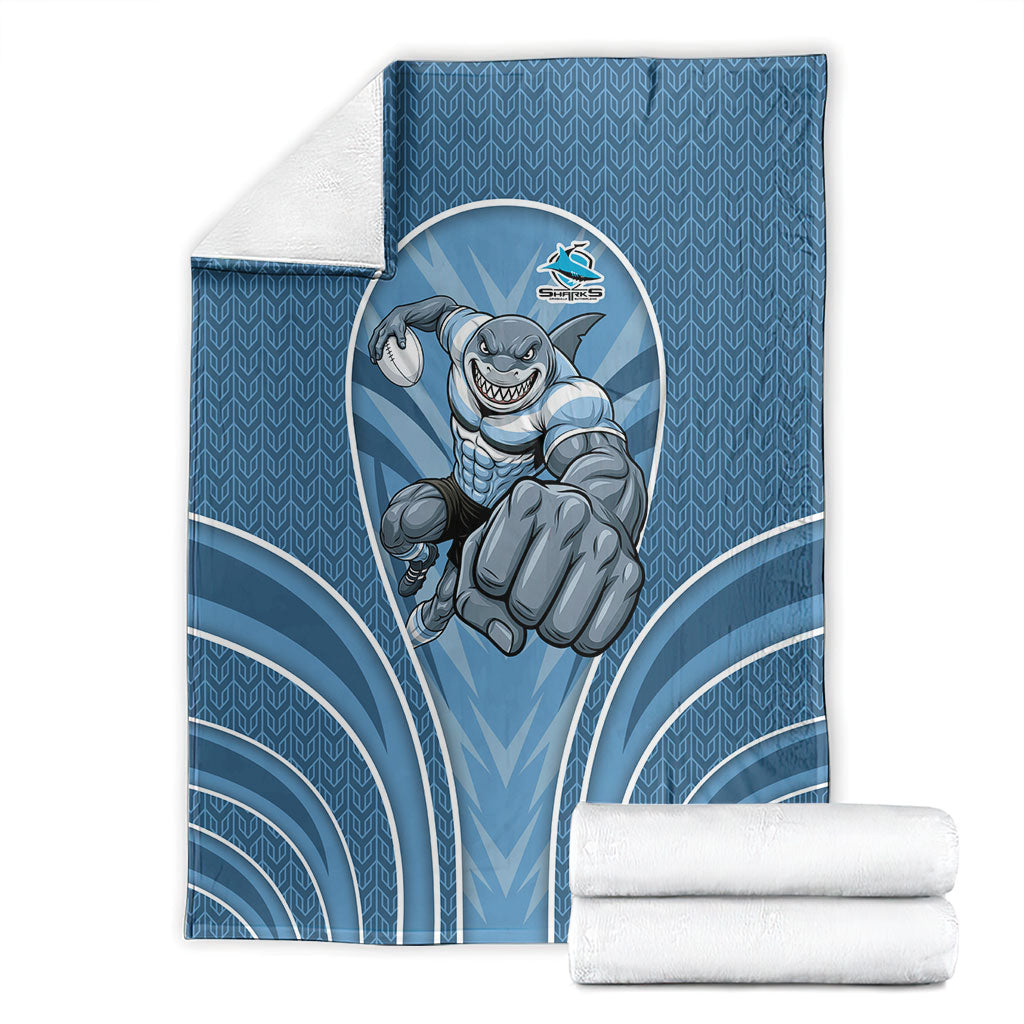 Cronulla Sutherland Sharks Rugby Mascot Blanket Australian Rugby Culture - Tribal Inspired Sharks