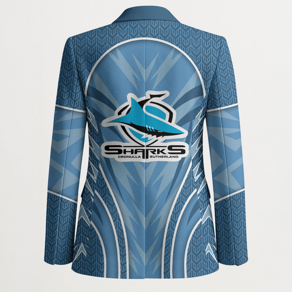 Cronulla Sutherland Sharks Rugby Mascot Blazer Australian Rugby Culture - Tribal Inspired Sharks