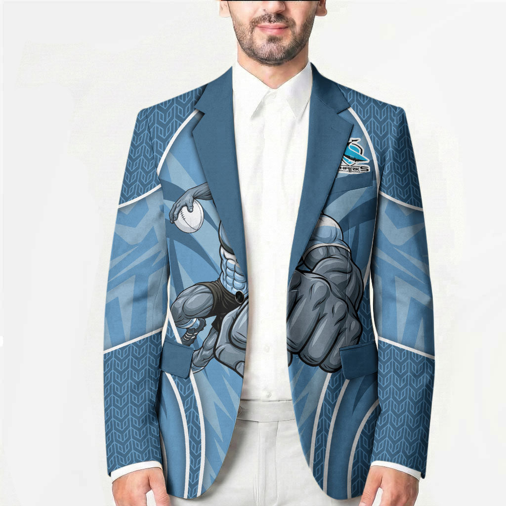 Cronulla Sutherland Sharks Rugby Mascot Blazer Australian Rugby Culture - Tribal Inspired Sharks
