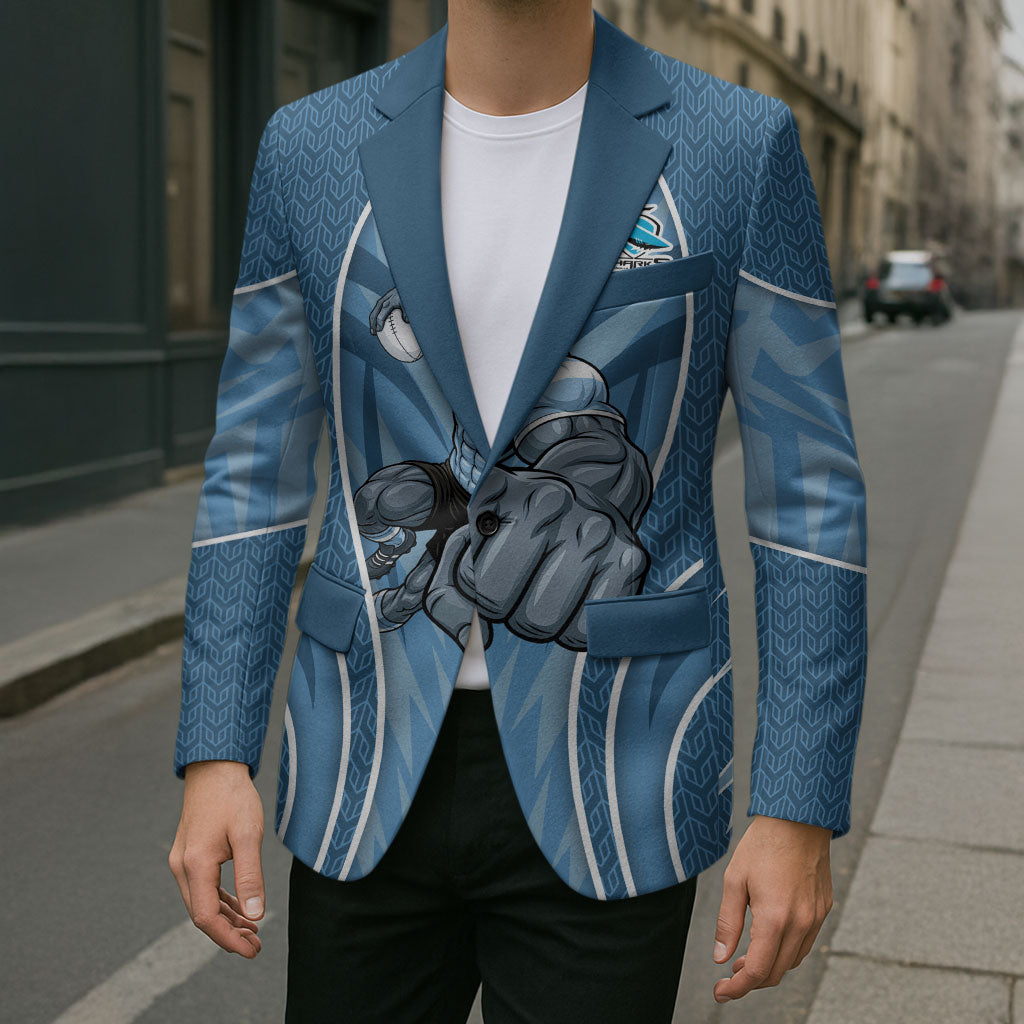 Cronulla Sutherland Sharks Rugby Mascot Blazer Australian Rugby Culture - Tribal Inspired Sharks