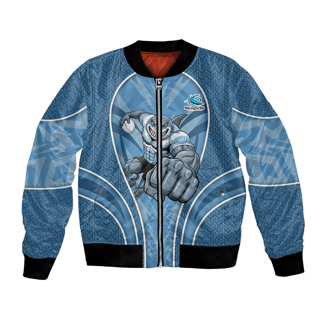 Cronulla Sutherland Sharks Rugby Mascot Bomber Jacket Australian Rugby Culture - Tribal Inspired Sharks