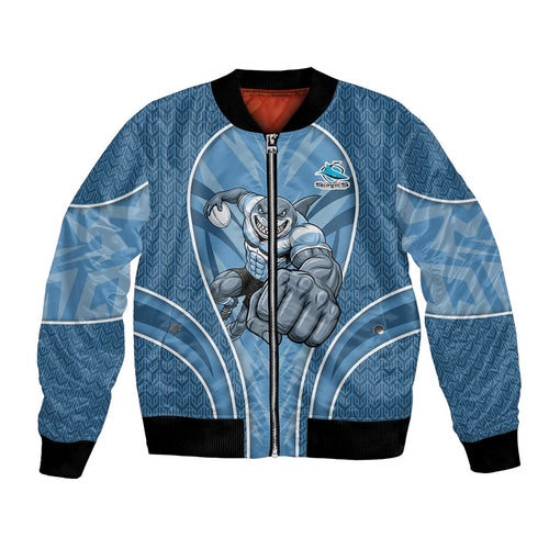Cronulla Sutherland Sharks Rugby Mascot Bomber Jacket Australian Rugby Culture - Tribal Inspired Sharks