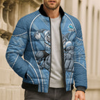 Cronulla Sutherland Sharks Rugby Mascot Bomber Puffer Jacket Australian Rugby Culture - Tribal Inspired Sharks