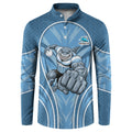 Cronulla Sutherland Sharks Rugby Mascot Button Sweatshirt Australian Rugby Culture - Tribal Inspired Sharks