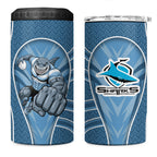 Cronulla Sutherland Sharks Rugby Mascot 4 in 1 Can Cooler Tumbler Australian Rugby Culture - Tribal Inspired Sharks