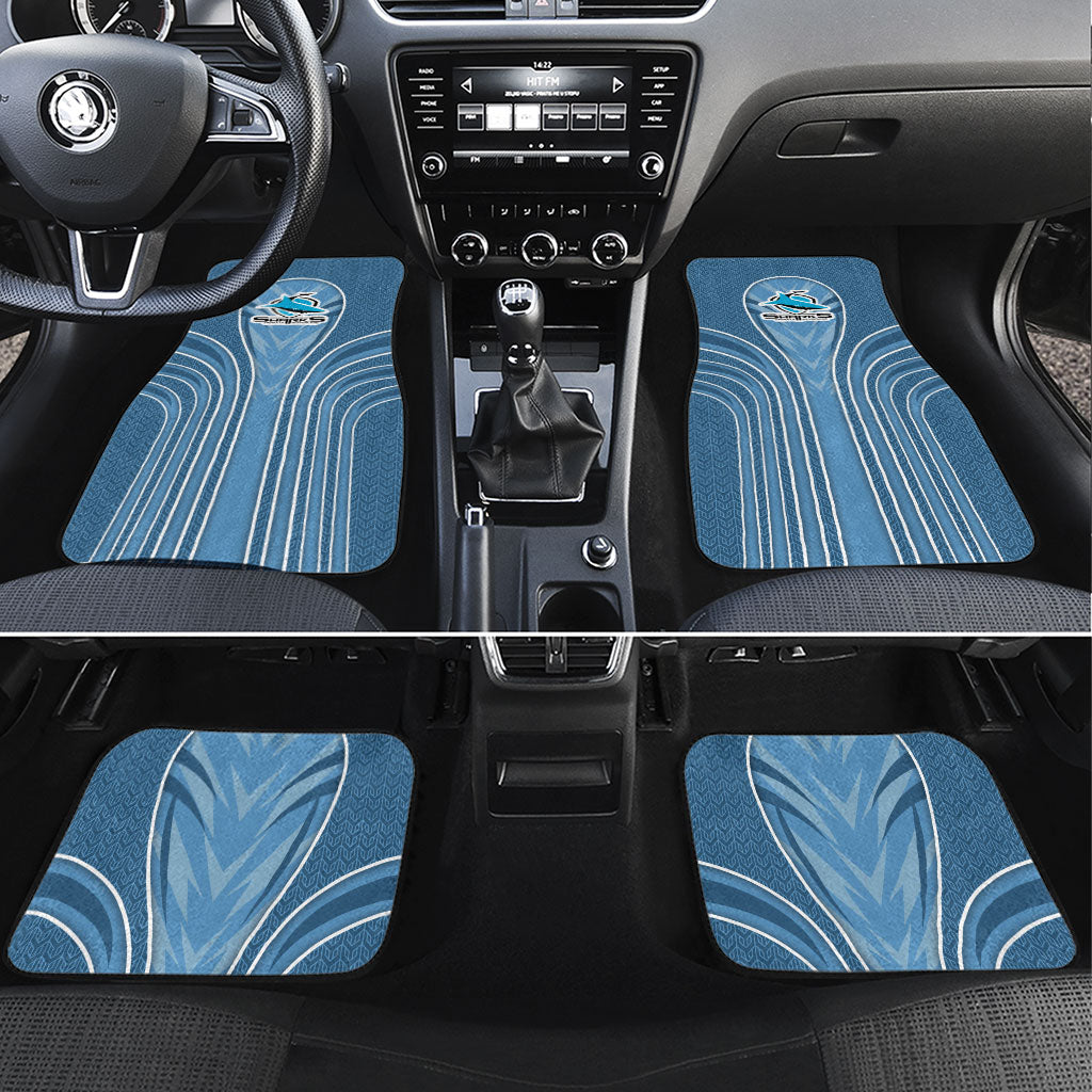 Cronulla Sutherland Sharks Rugby Mascot Car Mats Australian Rugby Culture - Tribal Inspired Sharks