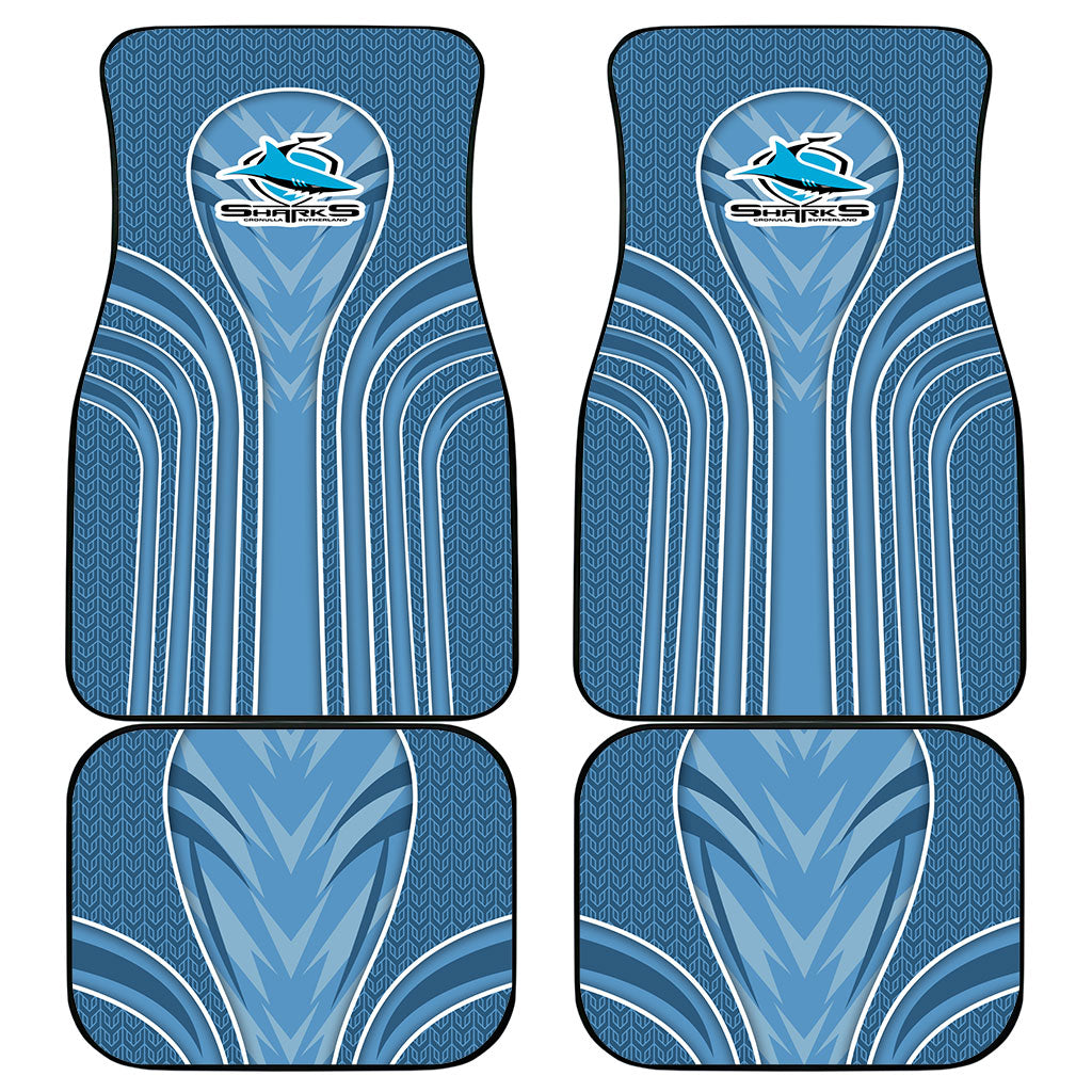 Cronulla Sutherland Sharks Rugby Mascot Car Mats Australian Rugby Culture - Tribal Inspired Sharks
