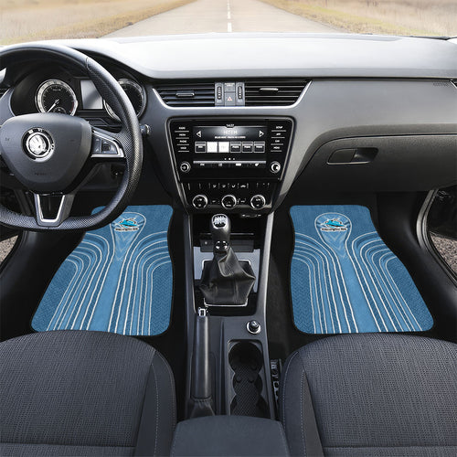 Cronulla Sutherland Sharks Rugby Mascot Car Mats Australian Rugby Culture - Tribal Inspired Sharks